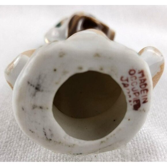 Colonial Woman With Instrument Vintage Occupied Japan HandPainted Ceramic 4.5 In - Picture 10 of 11